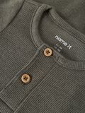Product image thumbnail - LONG SLEEVED RIB ROMPER, Dusty Olive | 4