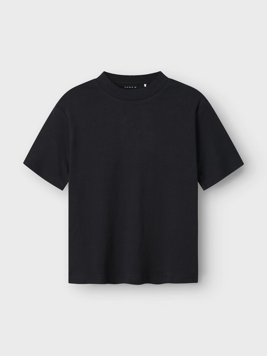 name it REGULAR FIT T-SHIRT, Black, highres - 13235228_Black_003.jpg