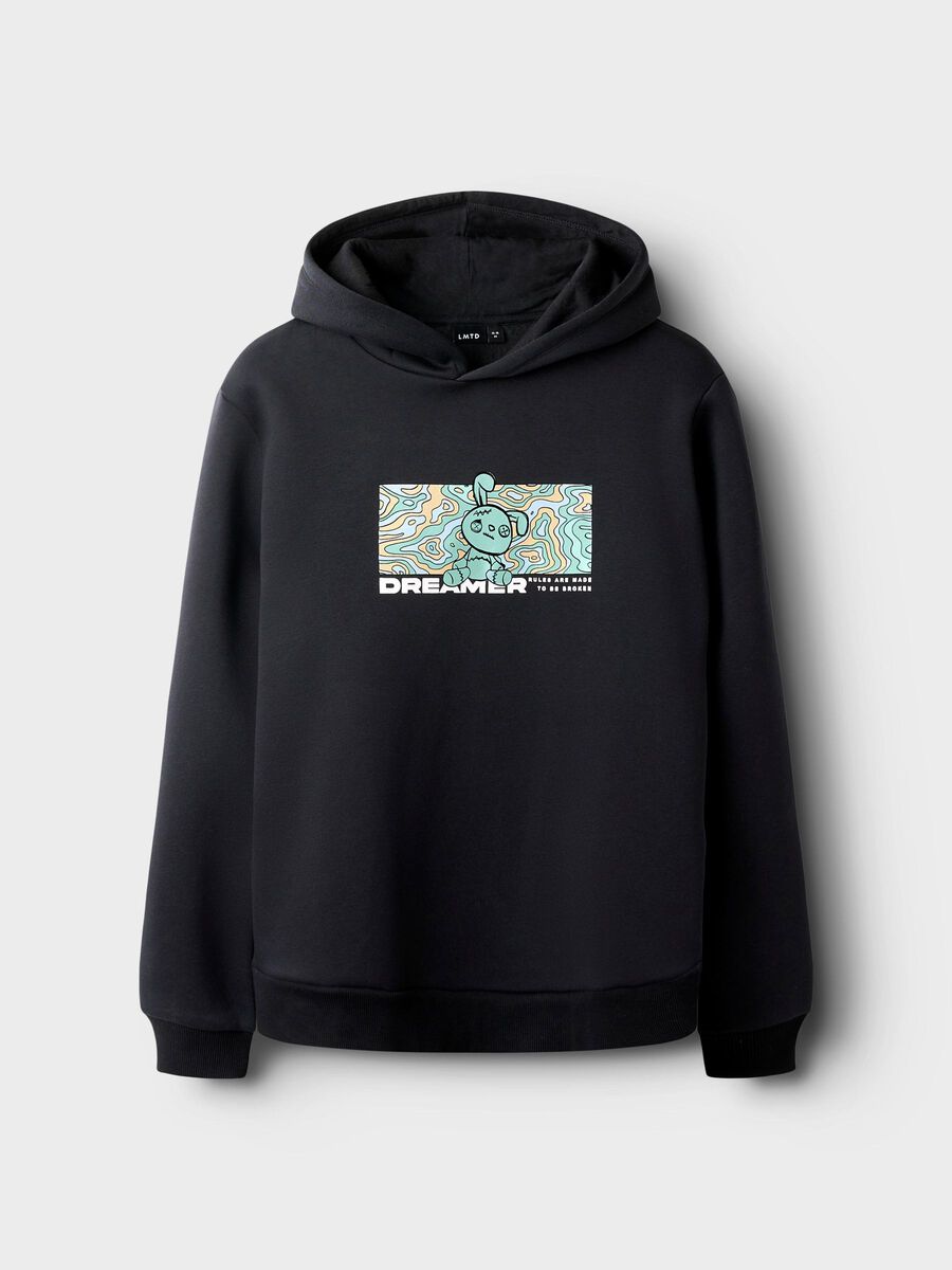 Name it LOOSE FIT HOODIE, Black, highres - 13250893_Black_003.jpg