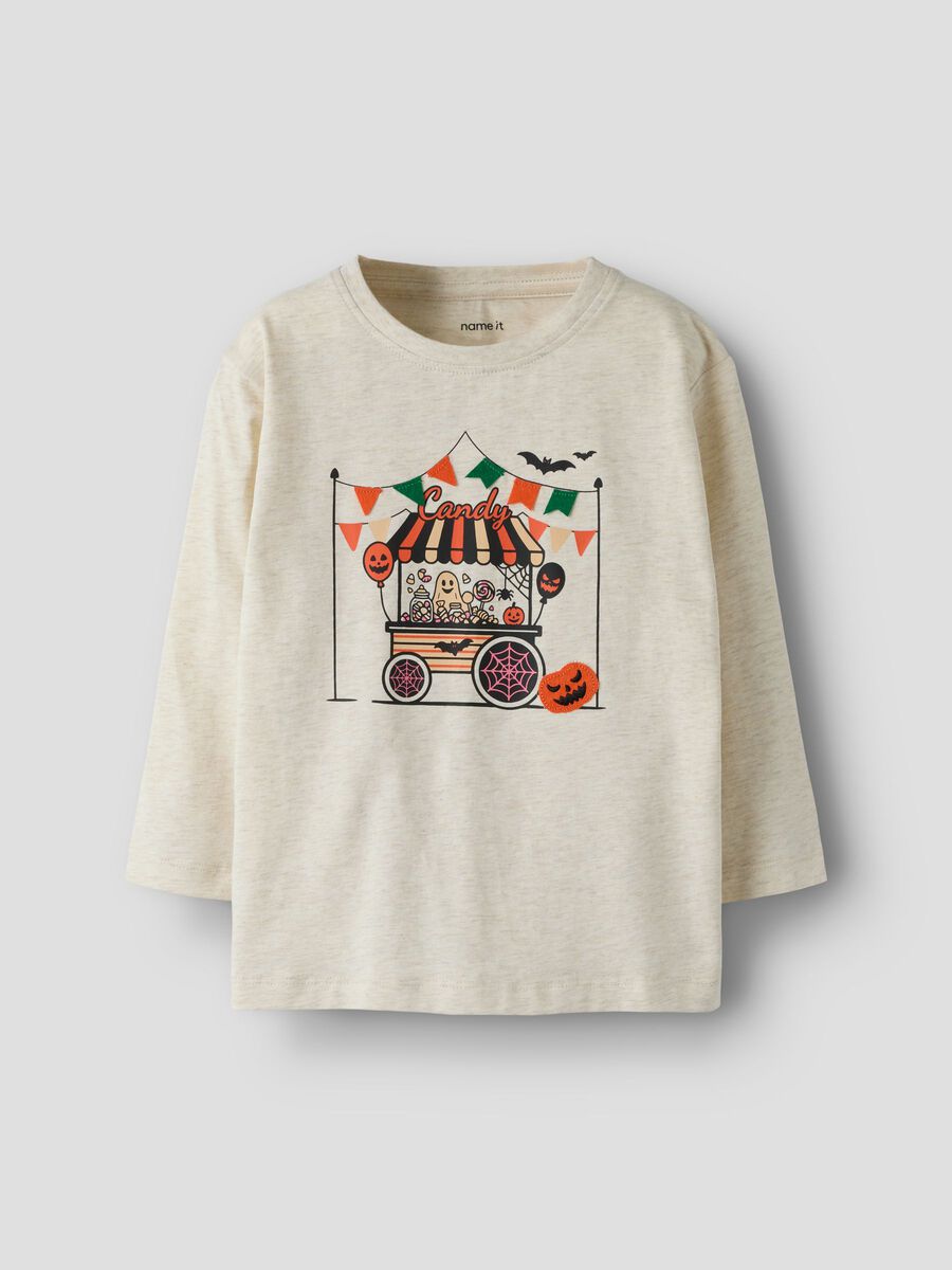Product carousel image 1 ORGANIC COTTON LONG SLEEVED TOP, Peyote Melange