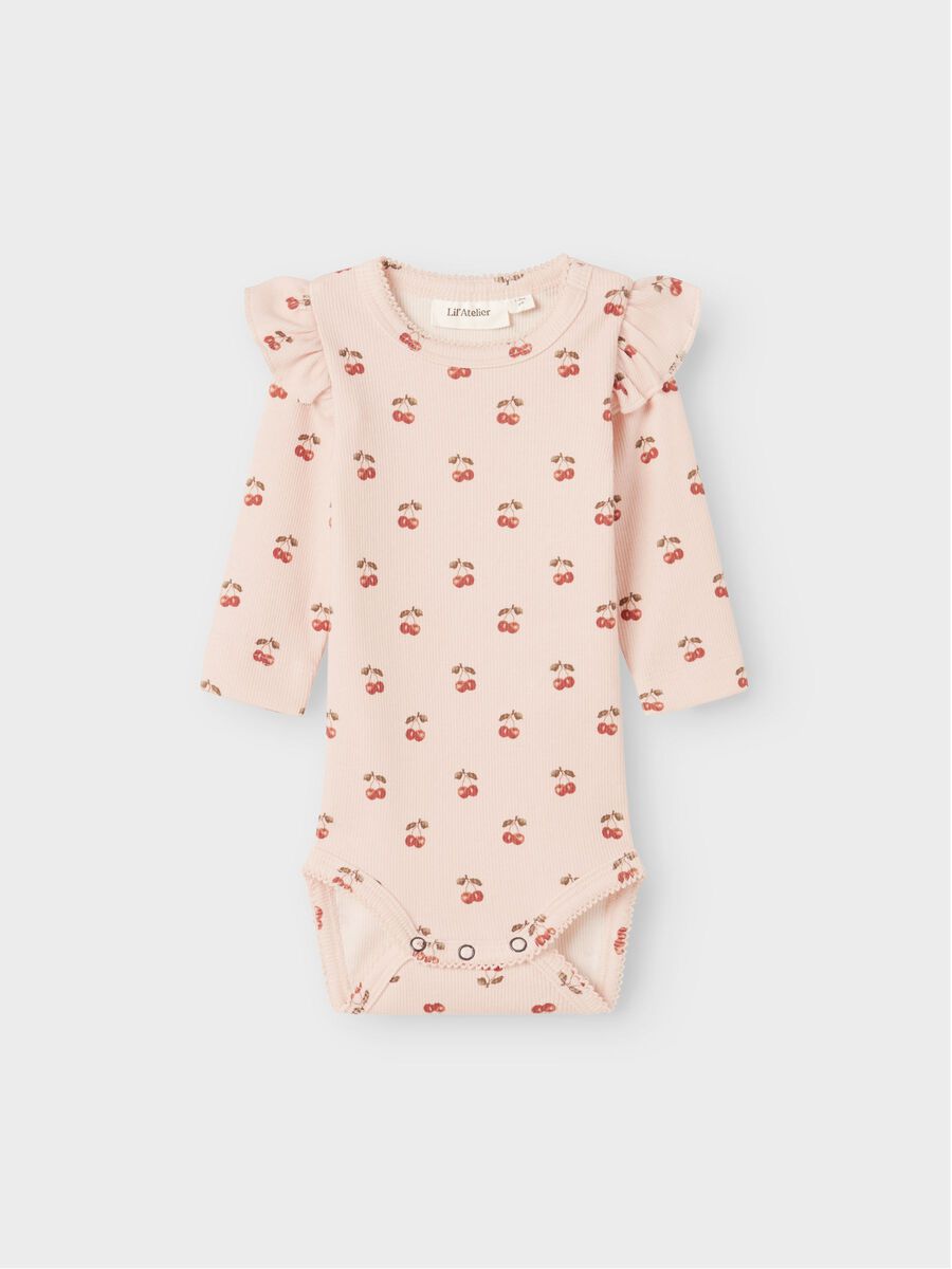 Product carousel image 1 LONG SLEEVED ROMPER, Silver Peony
