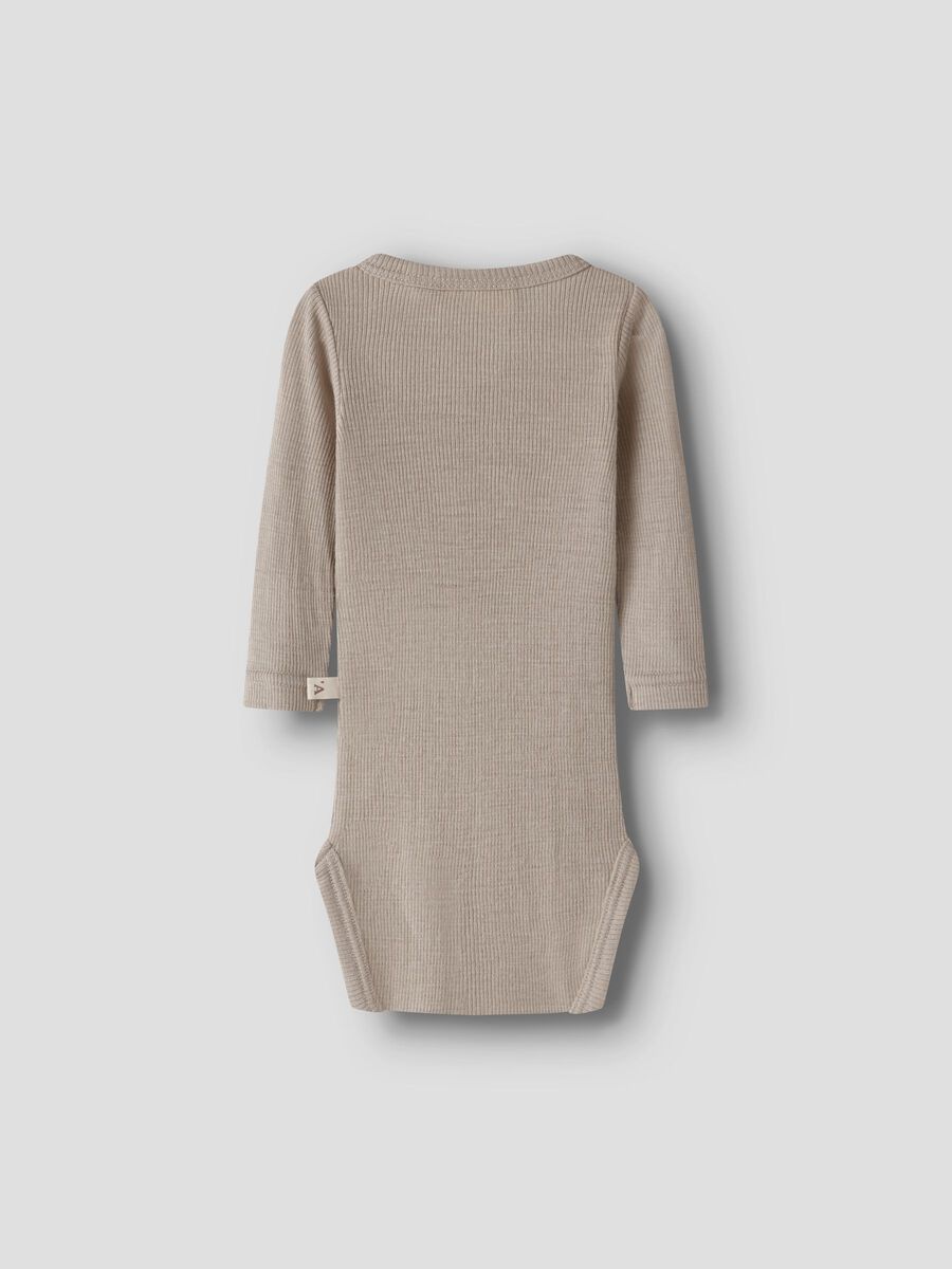 Carousel image 4 LONG SLEEVED ROMPER, Feather Gray