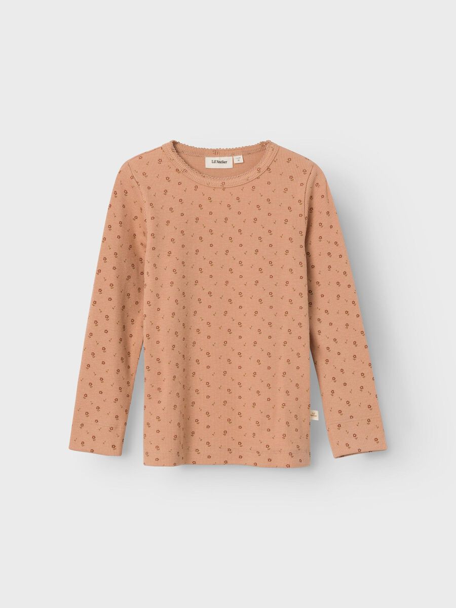 name it SLIM FIT LONG SLEEVED TOP, Nougat, highres - 13225334_Nougat_003.jpg
