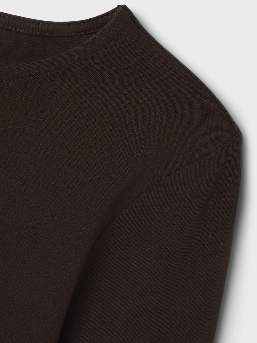 name it SLIM FIT TOP Z DŁUGIM RĘKAWEM, Chocolate Brown, highres - 13248166_ChocolateBrown_005.jpg