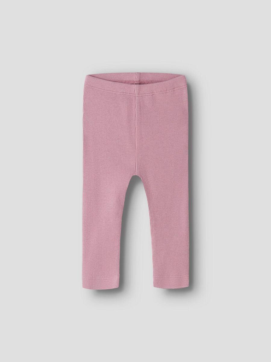 Product carousel image - BASIC RIB LEGGINGS, Lilas | 1