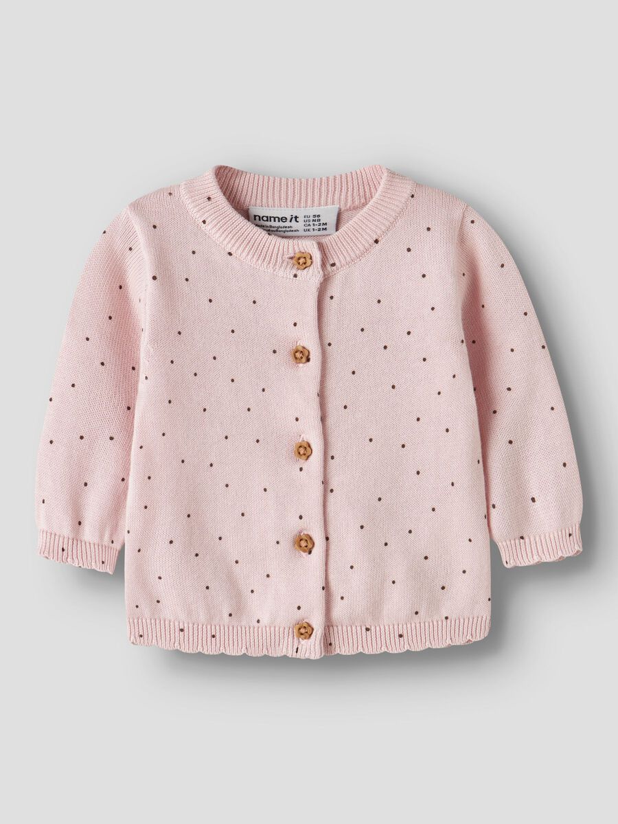 Product carousel image 1 ORGANIC COTTON KNITTED CARDIGAN, Lotus