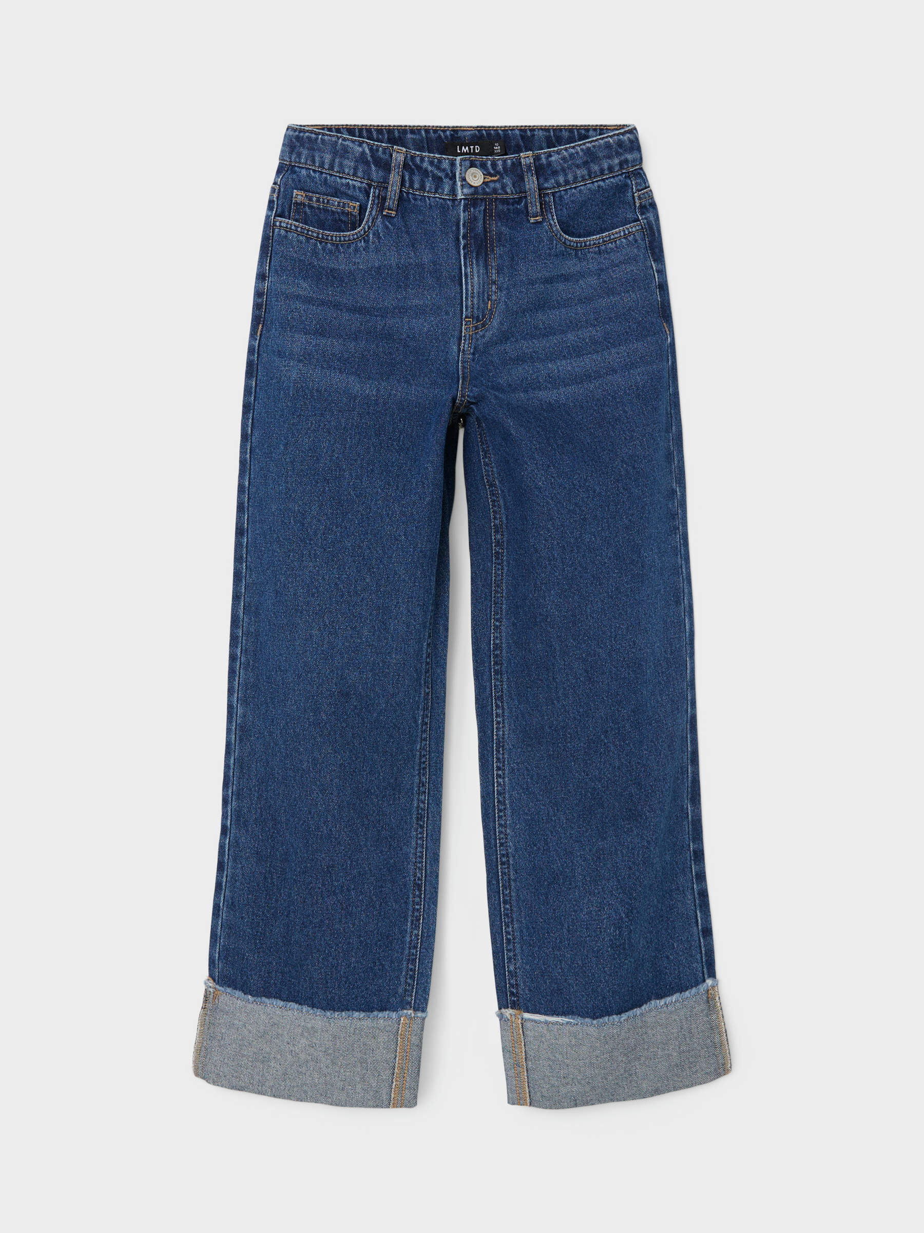 HIGH WAIST STRAIGHT LEG JEANS (Blue 