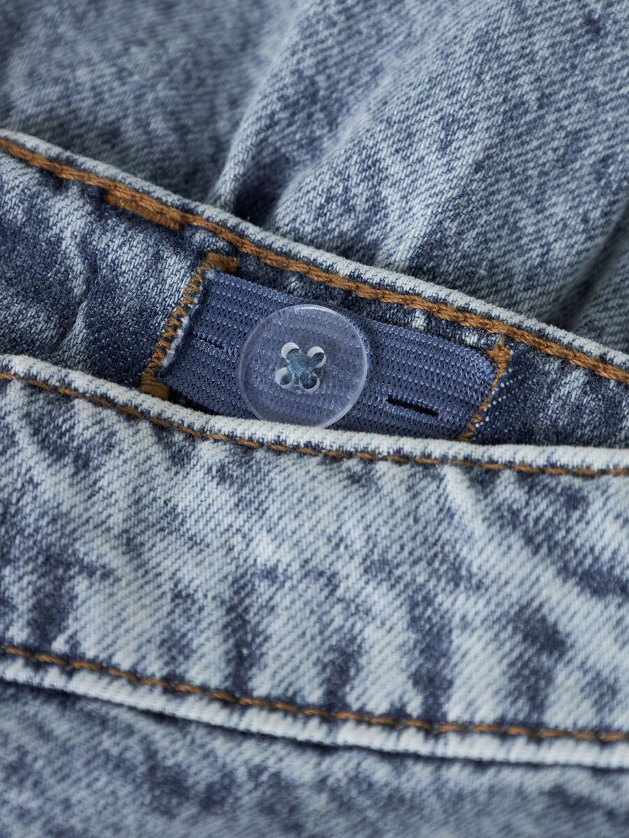 Product carousel image - DENIM SKIRT, Light Blue Bleached Denim | 2