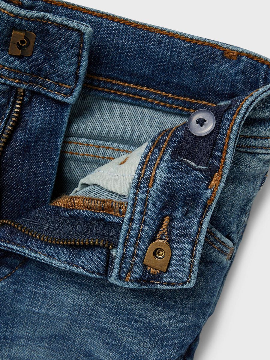 Carousel image - HIGH WAIST SKINNY FIT JEANS, Medium Blue Denim | 5