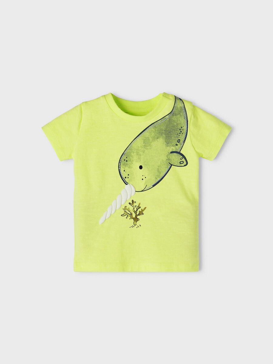 Name it À MOTIF ANIMAL MARIN T-SHIRT, Sunny Lime, highres - 13203179_SunnyLime_003.jpg