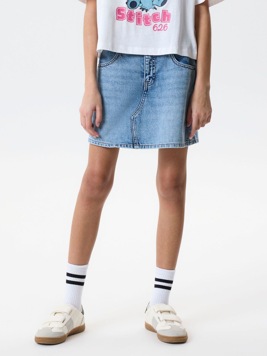 Product carousel image 1 REGULAR DENIM SKORT, Medium Blue Denim