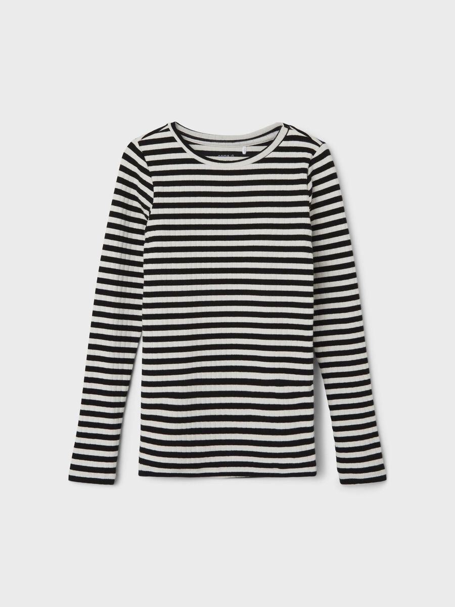 Name it RIB KNIT T-SHIRT, Black, highres - 13221091_Black_1101356_003.jpg