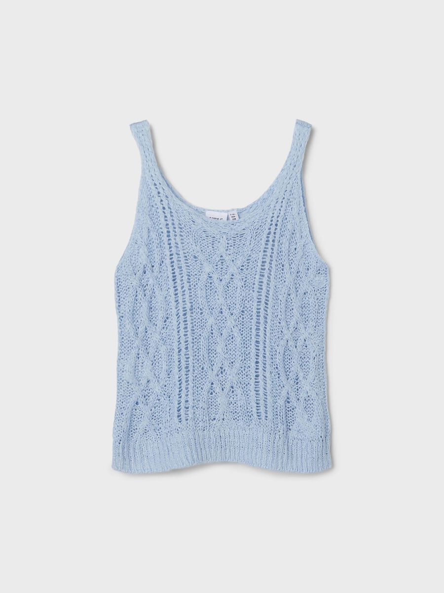 Name it KNITTED STRAP TOP, Chambray Blue, highres - 13227349_ChambrayBlue_003.jpg