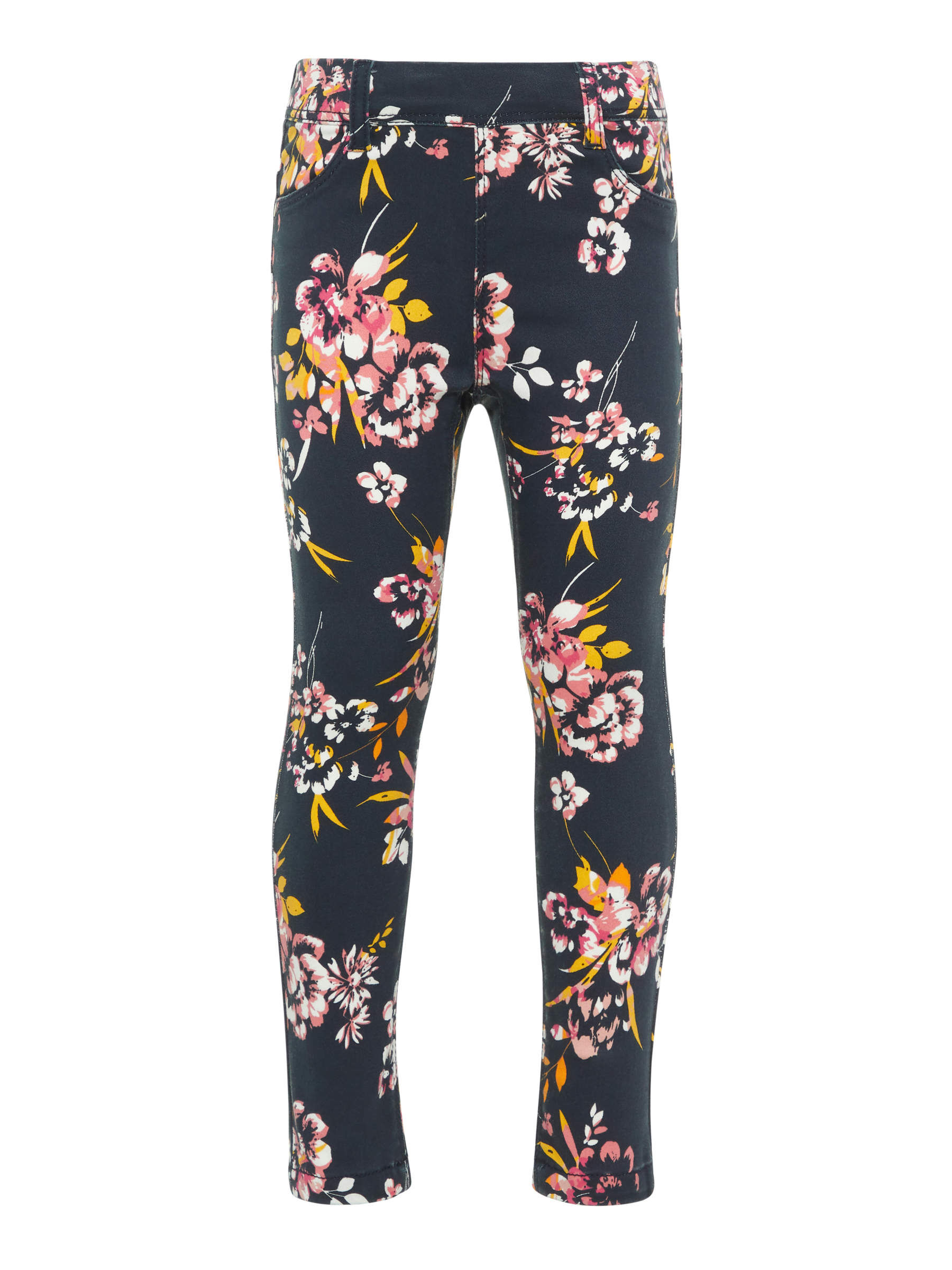 FLORAL PRINT JEGGINGS (Blue) from name 