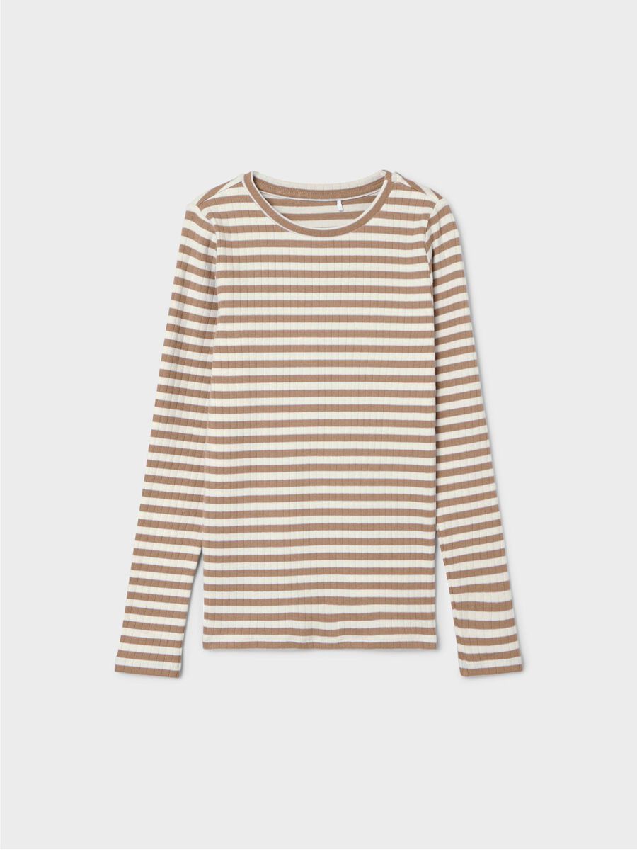 name it RIBBSTICKNING T-SHIRT, Mocha Meringue, highres - 13221091_MochaMeringue_1101356_003.jpg
