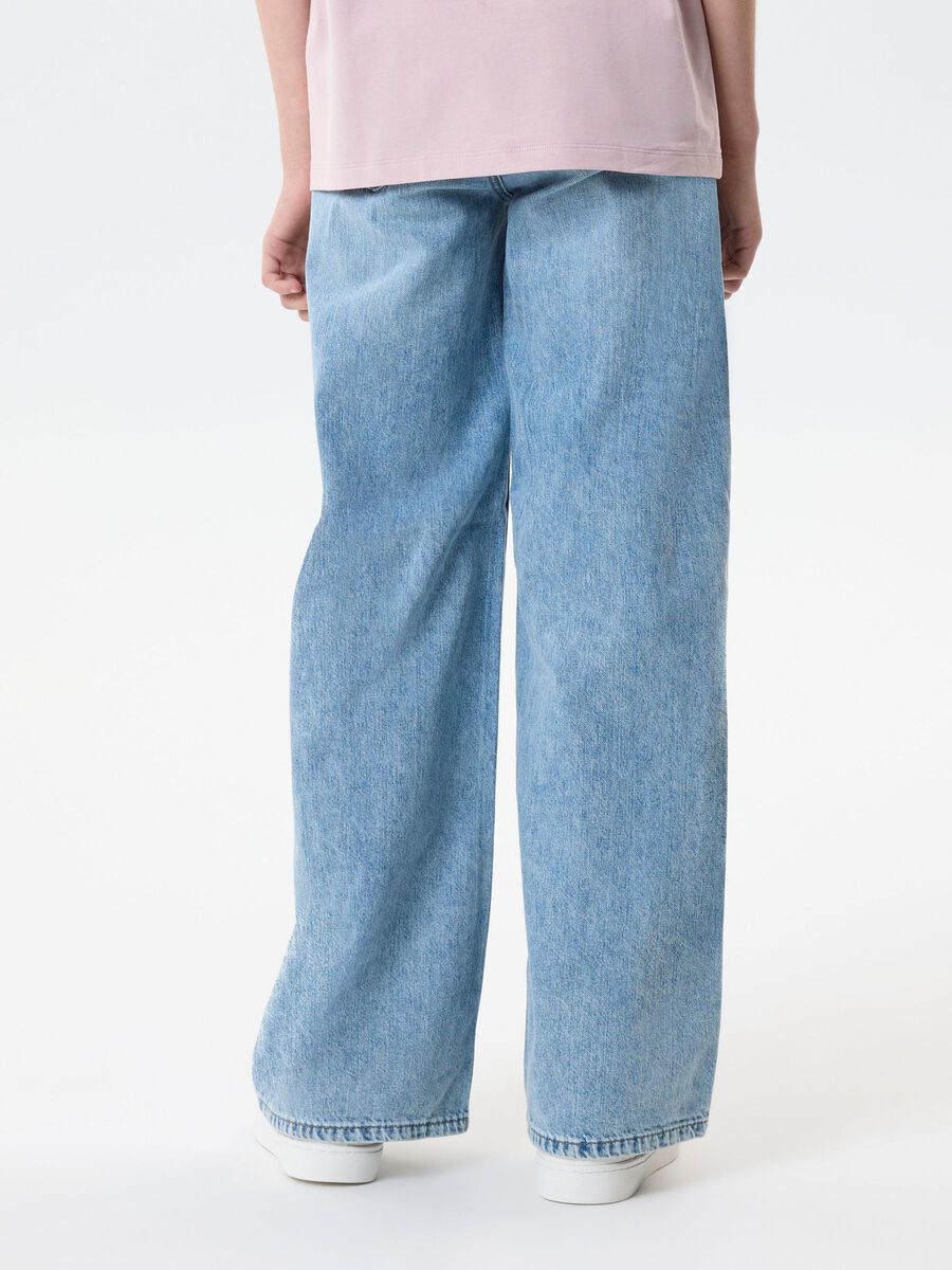 Carousel image 5 WIDE FIT JEANS, Light Blue Bleached Denim