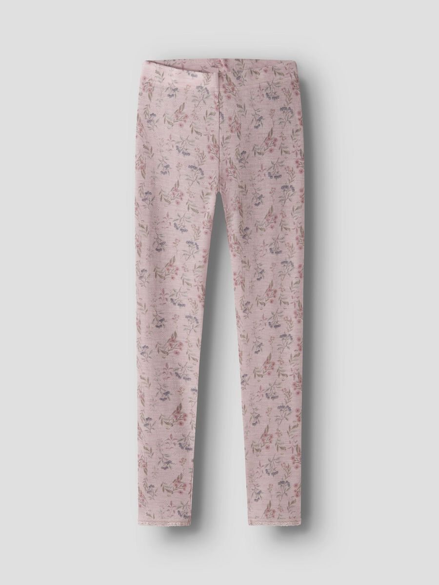 Carousel image 1 MERINOULL LEGGINGS, Violet Ice