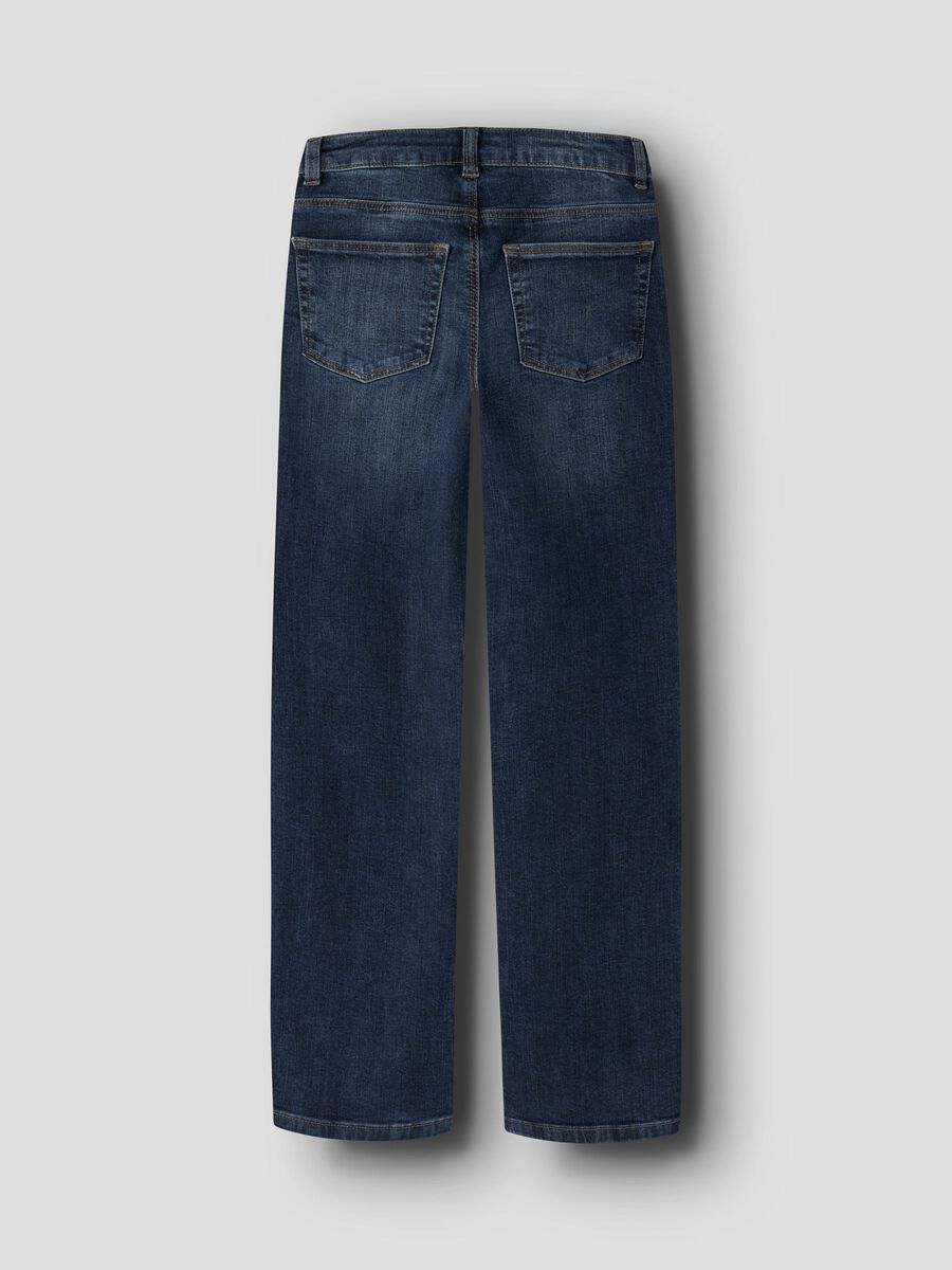 Carousel image - LOW WAISTED STRAIGHT LEG JEANS, Dark Blue Denim | 2