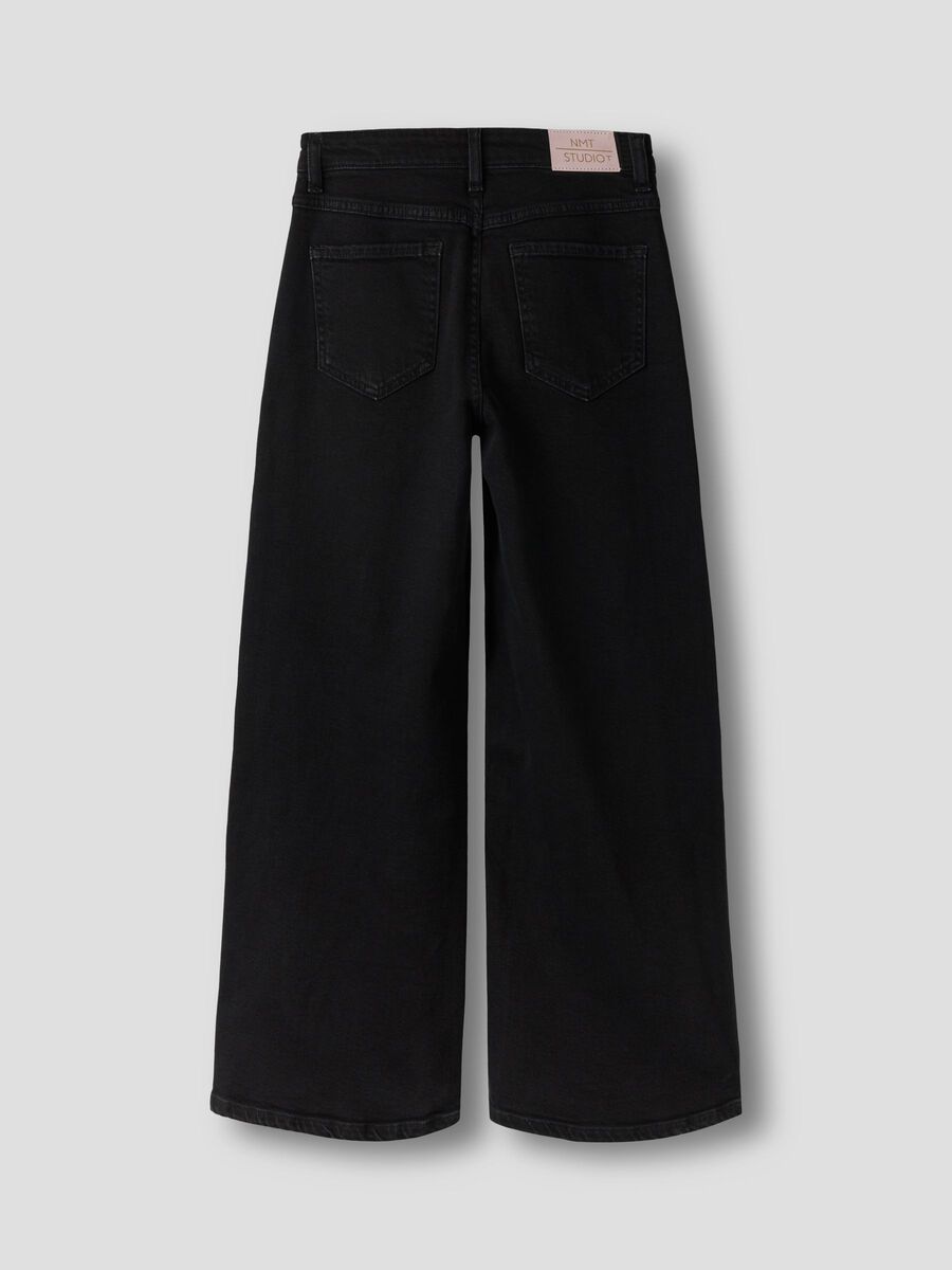 Product carousel image - WIDE LEG JEANS, Black Denim | 1