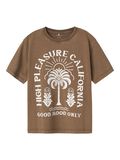name it ORGANIC COTTON T-SHIRT, Walnut, highres - 13242815_Walnut_001.jpg