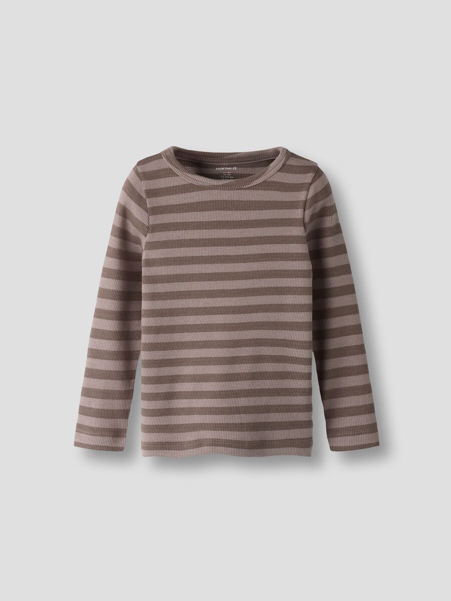 Product carousel image - RIB KNIT LONG SLEEVED TOP, Morel | 2