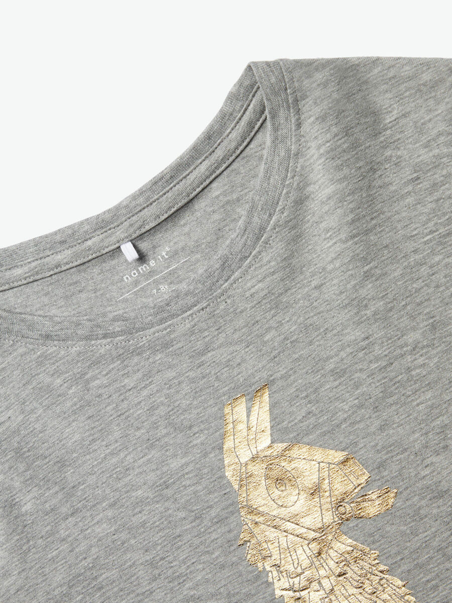 Carousel image - FORTNITE T-SHIRT, Grey Melange | 3