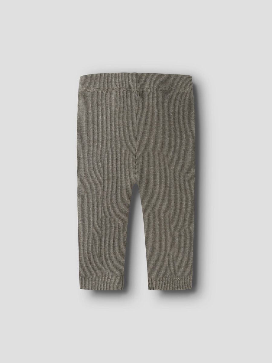 Carousel image - BASIC RIBB LEGGINGS, Dusty Olive | 3