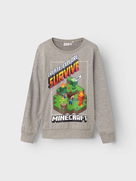 Name it MINECRAFT SWEATSHIRT, Grey Melange, highres - 13223583_GreyMelange_003.jpg