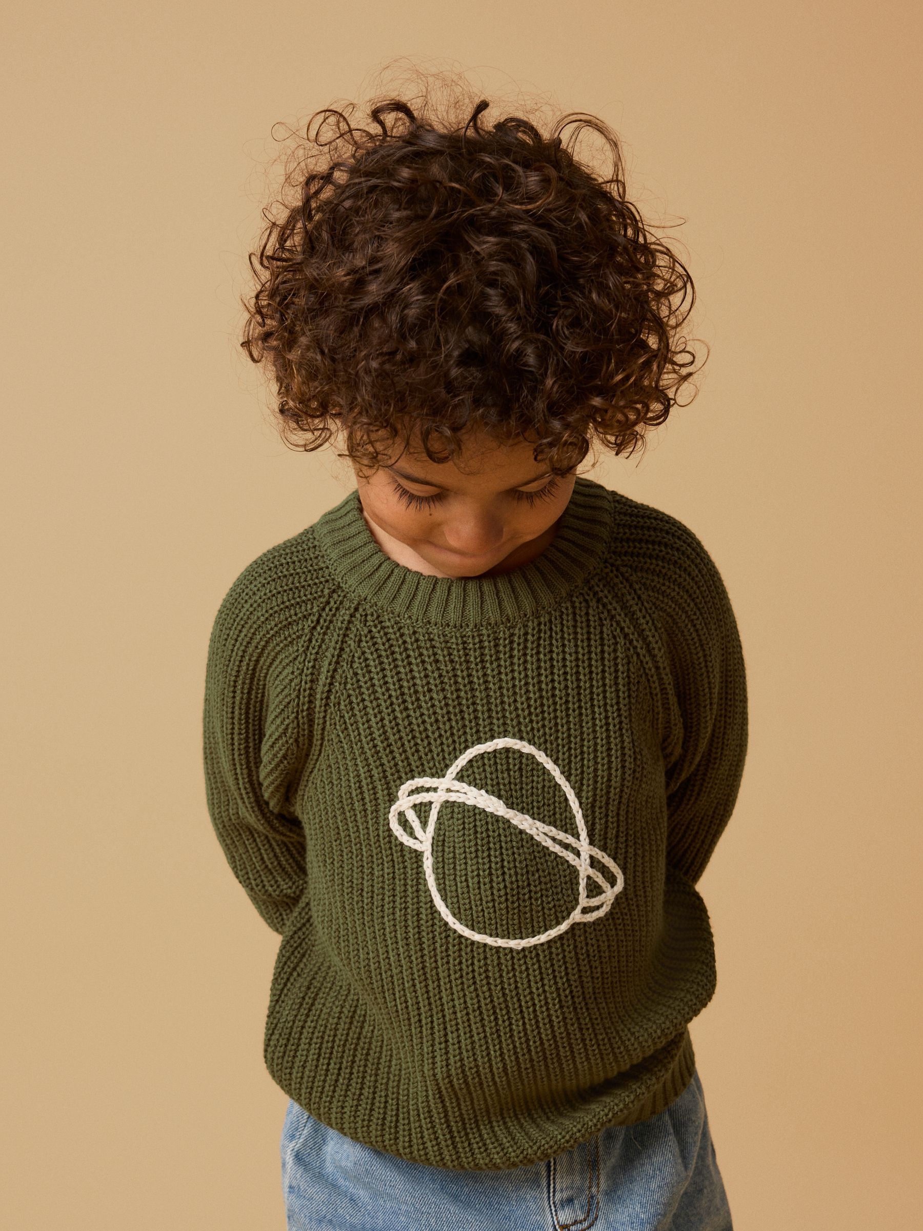 Lil' Atelier EMBROIDED KNITTED CARDIGAN - Toddler Boys' | Green
