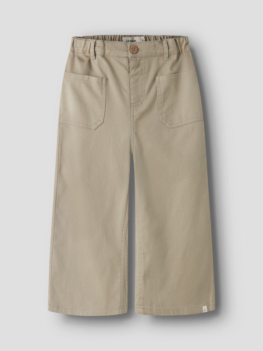 Product carousel image 1 WIDE LEG TROUSERS, Twill