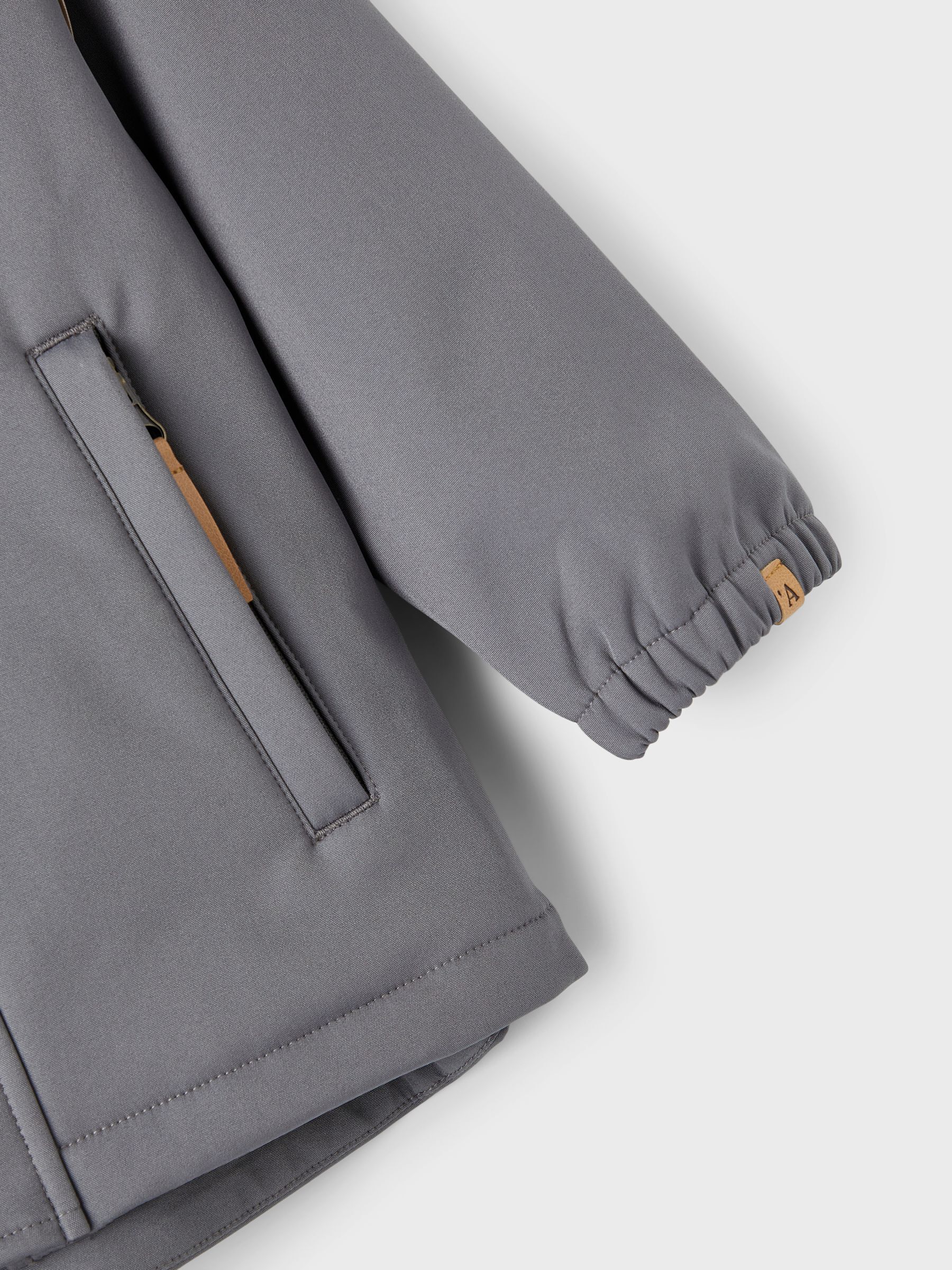 Lil Atelier ALFA SOFTSHELL JACKET Toddler Boys Grey NAME