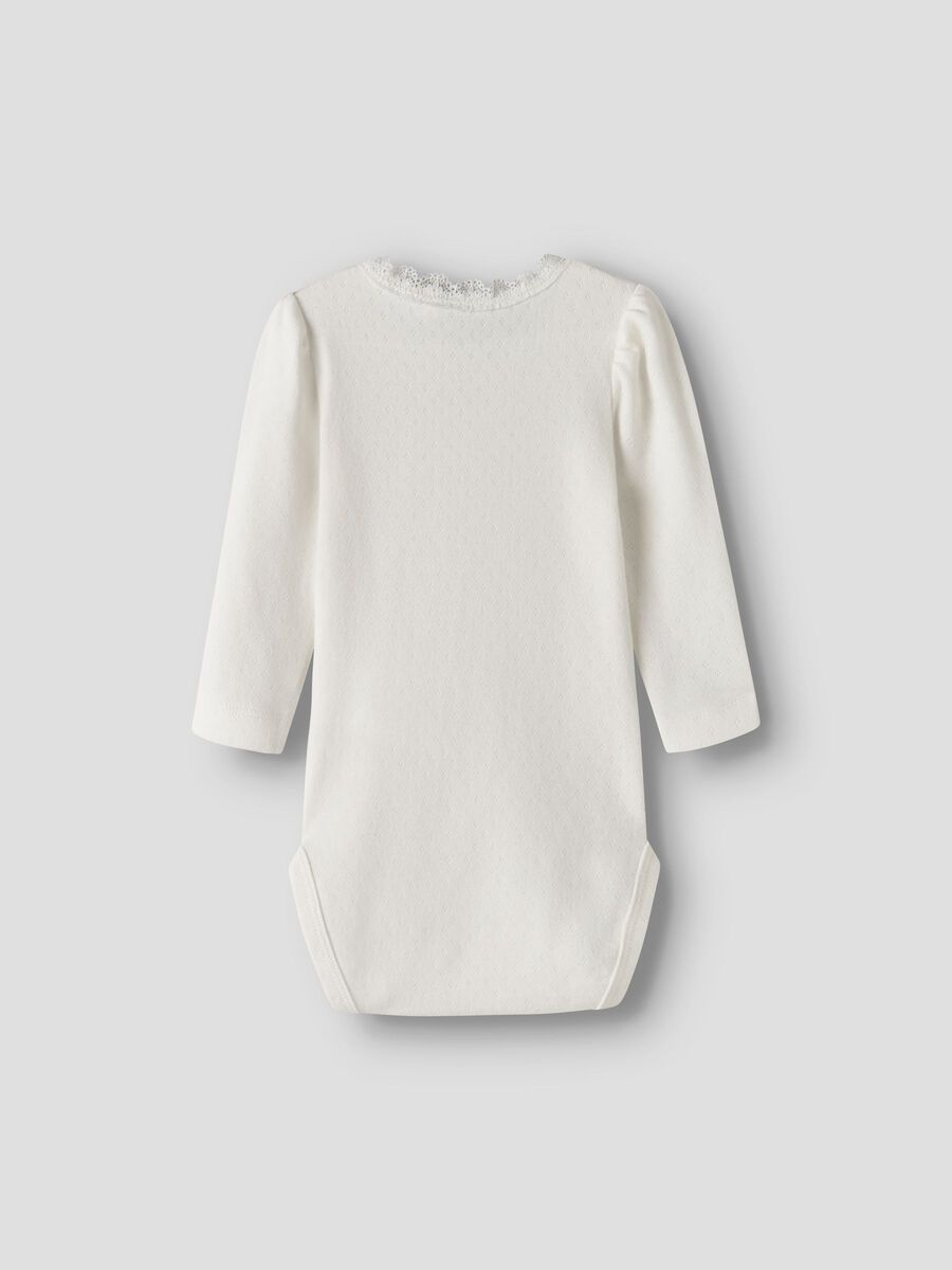 Carousel image 3 ORGANIC COTTON ROMPER, Cloud Dancer