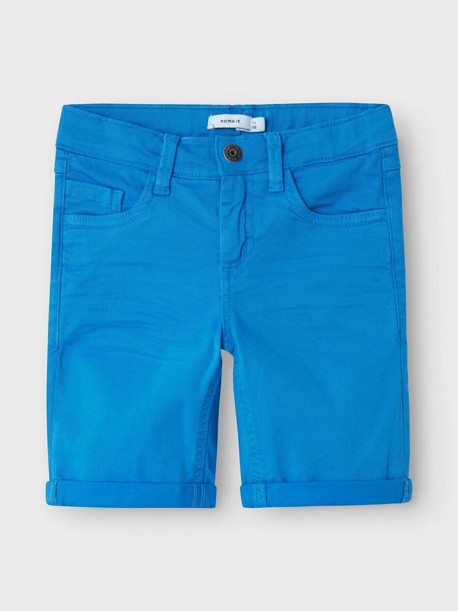 Name it SLIM FIT TWILL SHORTS, Electric Blue Lemonade, highres - 13213214_ElectricBlueLemonade_003.jpg