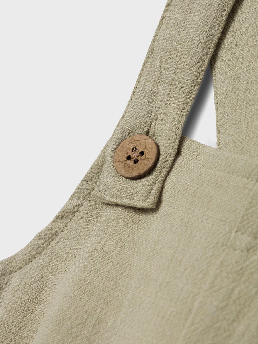 Carousel image - LOOSE FIT OVERALLS, Moss Gray | 3