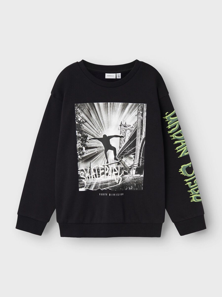 Name it EKOLOGISK BOMULL SWEATSHIRT, Black, highres - 13236480_Black_003.jpg
