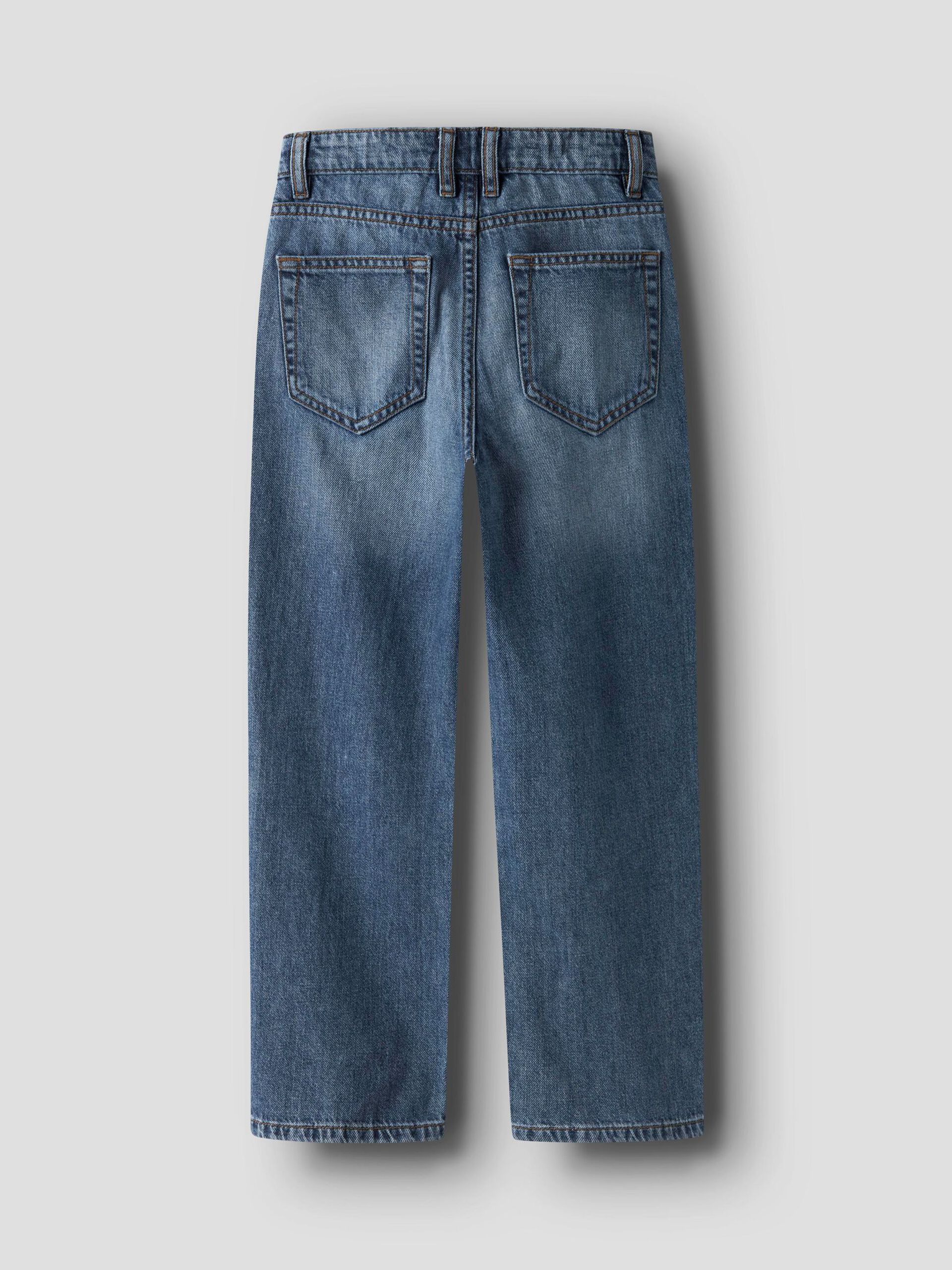 Carousel image - STRAIGHT LEG JEANS, Dark Blue Denim | 4
