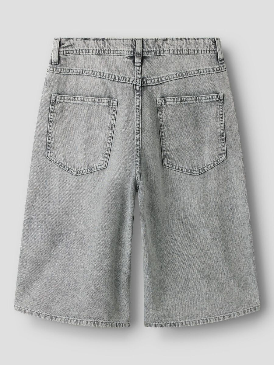 Carousel image 4 BAGGY JORTS DENIM SHORTS, Light Grey Denim