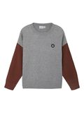Name it LONG SLEEVED KNITTED PULLOVER, Grey Melange, highres - 13206629_GreyMelange_001.jpg