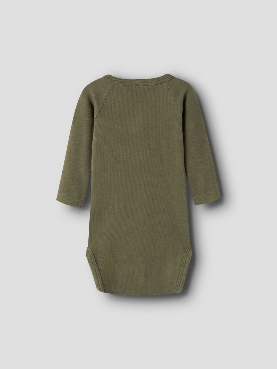 Product carousel image 2 ORGANIC COTTON ROMPER, Winter Moss
