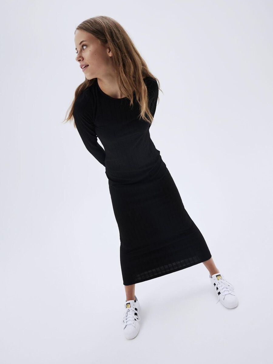 Name it LONG RIB DRESS, Black, highres - 13232953_Black_007.jpg