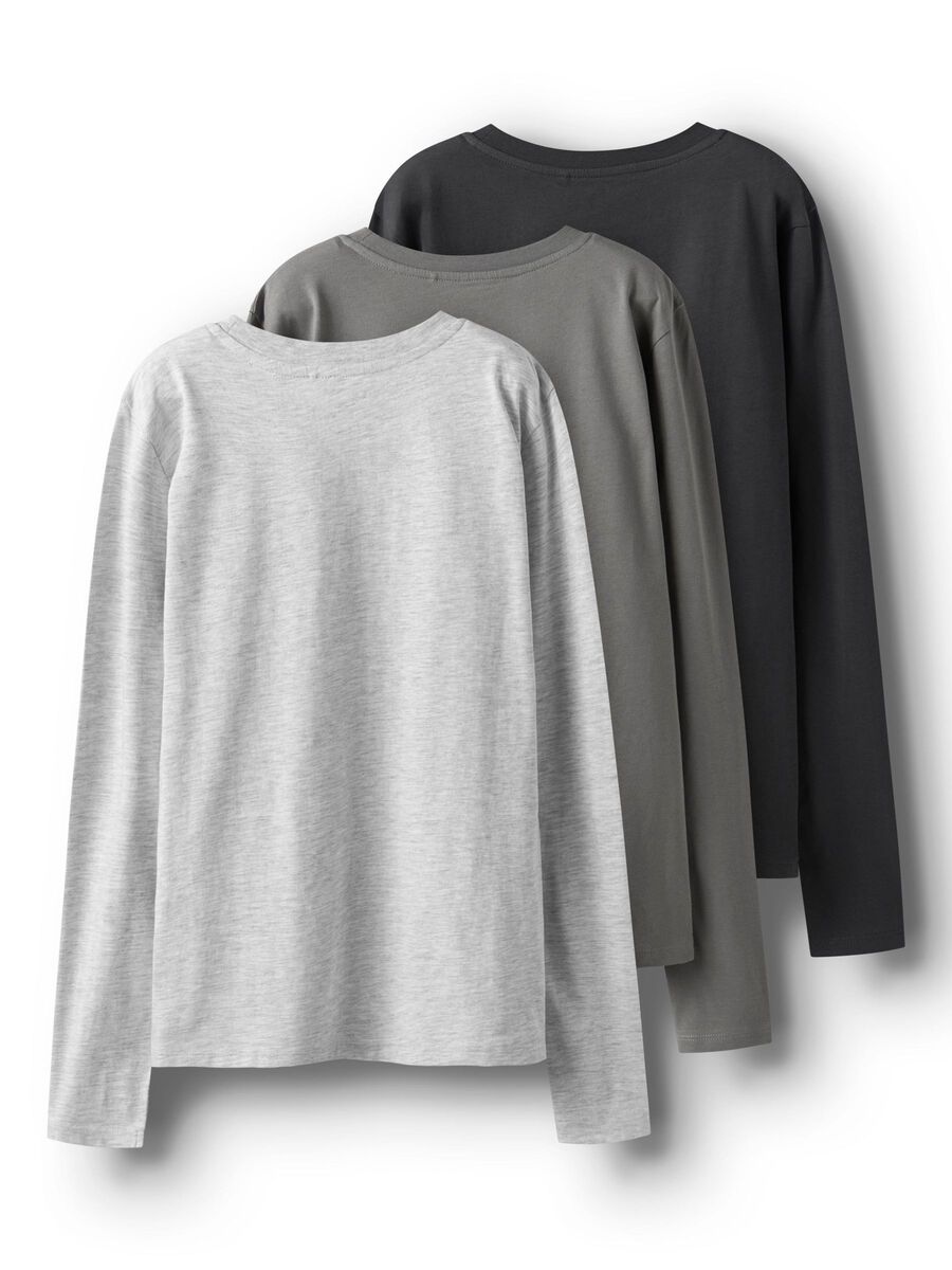 Carousel image 4 3 PACK LONG SLEEVED T-SHIRT, Asphalt