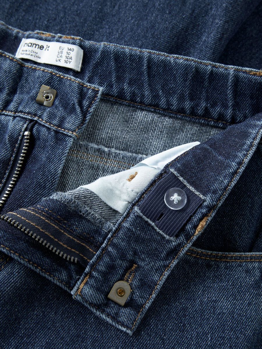 Carousel image - EXTRA WIDE LEG JEANS, Dark Blue Denim | 5