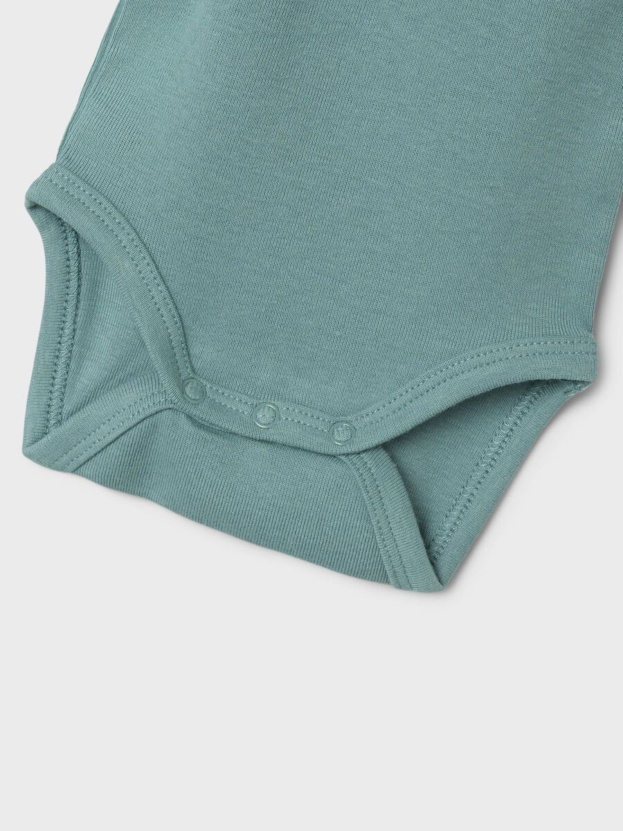 Carousel image - LONG SLEEVED ROMPER, Mineral Blue | 3