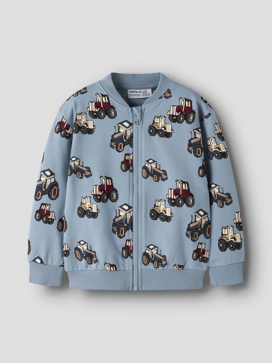 Carousel image 1 SWEAT CARDIGAN, Ashley Blue