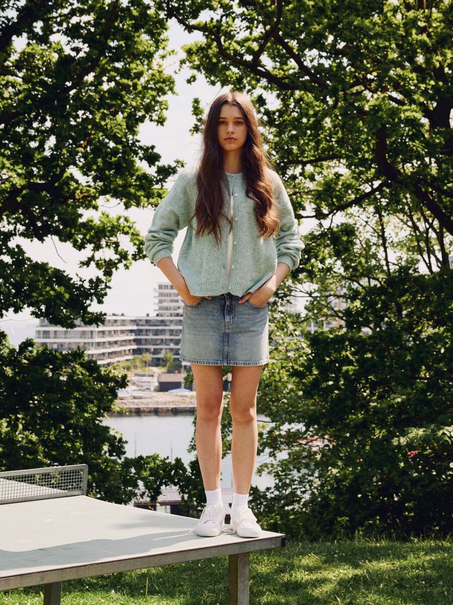 Carousel image - SHORT SKIRT, Medium Blue Denim | 6