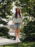 Product image thumbnail - SHORT SKIRT, Medium Blue Denim | 6