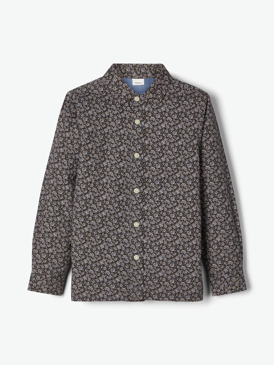 Name it FLORAL PRINT SHIRT, Olive Night, highres - 13171805_OliveNight_003.jpg