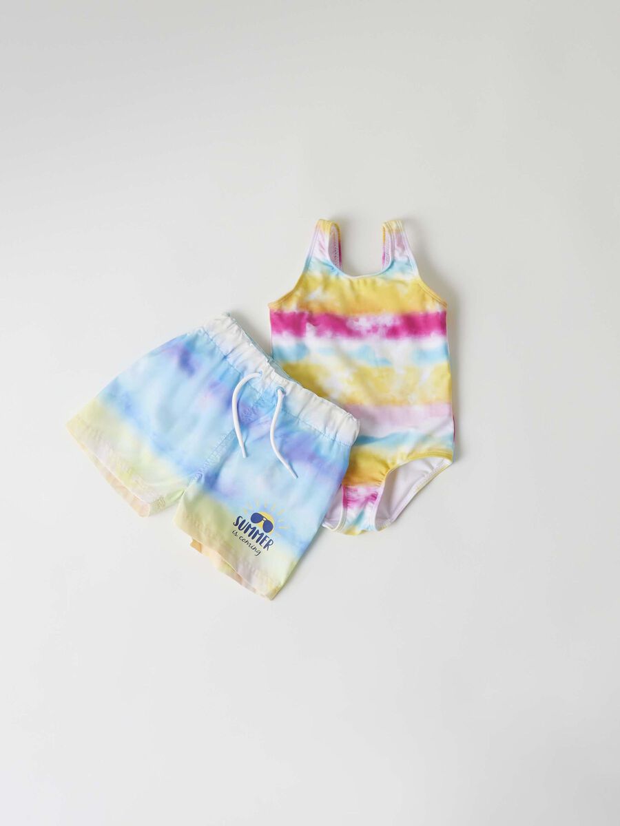 Product carousel image 2 TIE DYE SWIM SHORTS, Crystal Seas