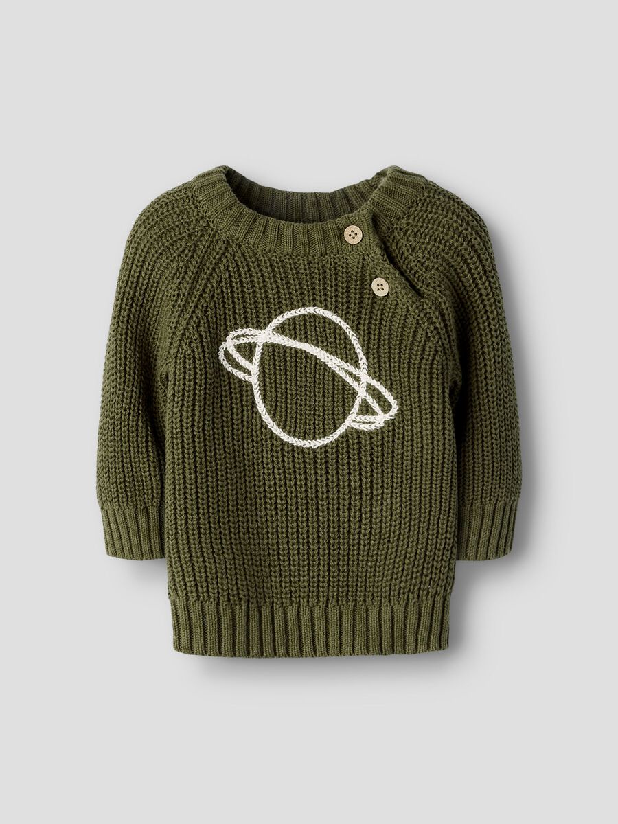 Product carousel image 1 LONG SLEEVED KNITTED TOP, Winter Moss