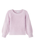 Name it BALLOON SLEEVED KNITTED PULLOVER, Orchid Petal, highres - 13209977_OrchidPetal_001.jpg